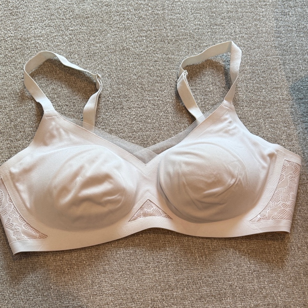 Honeylove White Lace Detail Bra